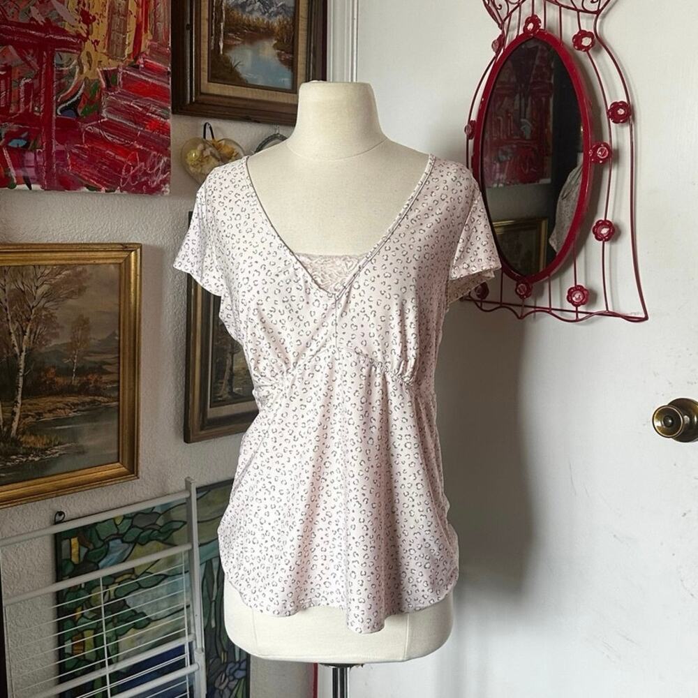 marilyn monroe pink cheetah print babydoll top